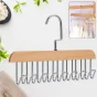 Space-Saving 8-Hook Wooden Hanger Multi-Purpose Closet Organizer ( default, Standard ).