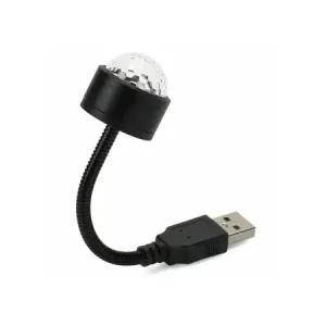 USB Star Night Light Projector and Mini Disco Ball Light, Adjustable Auto Roof Interior Car Ceiling Lights, Flexible Atmosphere Strobe Light Decorations for Bedroom Car Party Ceiling ( defaul