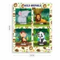 Wild Animals 4-in-1 Acrylic Puzzle Interactive & Educational, Safe & Durable for Kids ( multicolor, Standard )