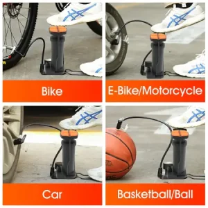 Portable Mini Foot Pump for Bicycle, Bike & Car ( default, Standard ).