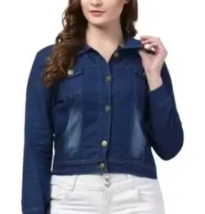 Trendy Elegant Women Jackets & Waistcoat – Stylish Denim Outerwear ( default, S )