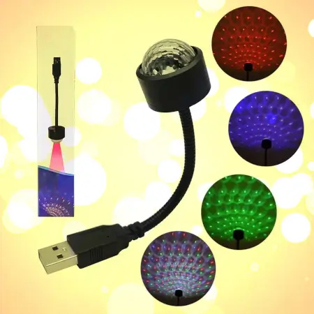AuyJoG4zqYqFDVMBF1feD6V1MLm4DRXwAPMG83sS.webp USB Star Night Light Projector and Mini Disco Ball Light, Adjustable Auto Roof Interior Car Ceiling Lights, Flexible Atmosphere Strobe Light Decorations for Bedroom Car Party Ceiling ( defaul