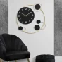 Decorative Round Iron Metal Wall Clock for Living Room, Bedroom, Office ( default, M )