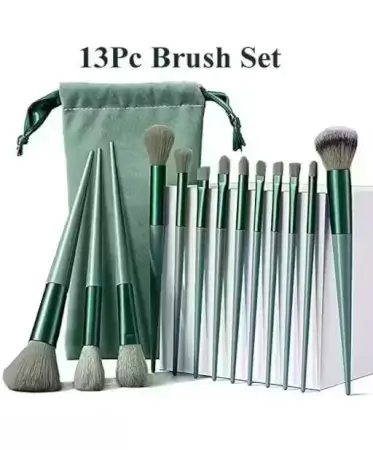 E9a4sjyPVWbFUq6C0g40afvnzOoiNJ1iQoaYV1r8.webp Professional FIX+ Makeup Brushes Green Colour Set of 13PCS ( green, OS )