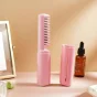 Rechargeable Mini Hair Straightener, Travel Portable USB Charging Cordless Hair Straightener Brush, Three Temperature Adjustments Flat Iron Comb (1 Pc) ( default, Standard ).