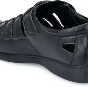 Latest Fabulous Men Sandals|Roman Sandals/Outdoor Sandal For Men's & Boys-102-Sandal-BLK ( black, 6 )