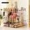 16-Compartment Makeup Organizer – Plastic Vanity Storage for Cosmetics, Brushes, Perfume & Lipsticks ( default, Free Size ).