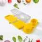 Big multipurpose vegetable and fruit slicer manual kitchen cutter with safety handle & storage container - Stainless Steel, Non-Slip Base, Durable Plastic, Compact Mini Size ( default, OS