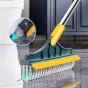 Bathroom Cleaning Brush with Wiper – 2 in 1 Scrubber & Squeegee ( default, OS )