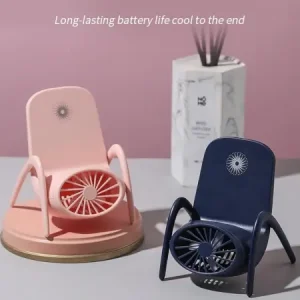 Portable Mobile Phone Holder Fan Personal Fan Multi- Function Fan Handheld Charging Fan (Battery Not Include) ( default, Standard ).