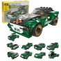 10-in-1 Racing Car Building Blocks Set | 195+ PCS STEM Construction Kit | DIY Educational Engineering Toy for Kids Ages 6+ Boys & Girls ( Green) ( green, Standard )