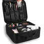 Professional Cosmetic Makeup Kit Storage Organizer Travel Toiletry Vanity Bag with Adjustable Compartment ( default, OneSize )