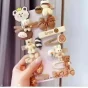 14 Pc Teddy Bow Hair Clips – Small Multicolor Rubber Clips ( default, Standard )
