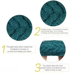 Winter Headbands for Women ( green, OS )