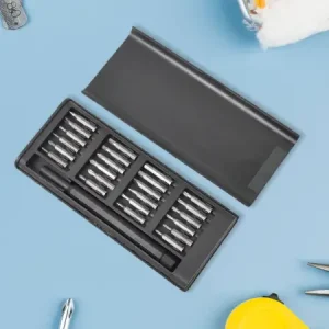 24-in-1 Precision Screwdriver Set with Magnetic Handle for Electronics, Phones, Watches, and Laptops Compact Repair Tool Kit for iPhone, MacBook, Tablets, Game Consoles, and More ( default).