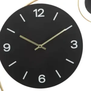 Decorative Round Iron Metal Wall Clock for Living Room, Bedroom, Office ( default, M )