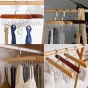 Space-Saving 8-Hook Wooden Hanger Multi-Purpose Closet Organizer ( default, Standard ).