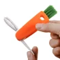 3 in 1 Multifunctional Cleaning Brush Mini Glass Cover Cleaning Brush Bottle Cleaning Brush Set Cup Cleaner Brush Bottle Cap Detail Brush for Bottle Cup Cover Lid Home Kitchen Washing Tool (1