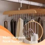 Space-Saving 8-Hook Wooden Hanger Multi-Purpose Closet Organizer ( default, Standard ).