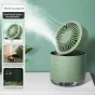 Mini Desktop Cooling Fan, Automatic Shaking Head Rotating Spray humidifier Fan Water Cooling Small Fan Desktop Mini air Conditioning Fan with Small Water Tank (Battery Not Include).