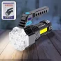 Outdoor Portable USB Rechargeable LED Flashlight with COB Side Light ( default, Standard ).
